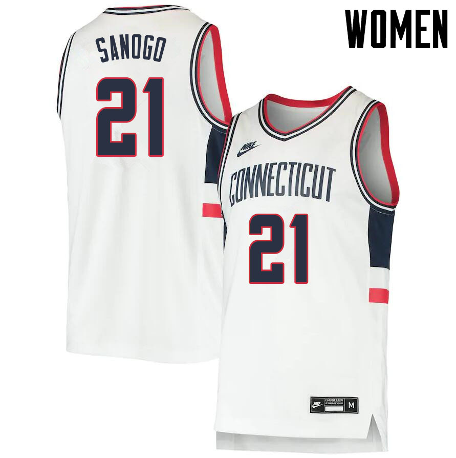 2021 Women #21 Adama Sanogo Uconn Huskies College Basketball Jerseys Sale-Throwback